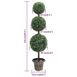 VIDAXL Plante De Buis Artificiel Avec Pot Forme De Boule Vert 118 Cm -Pas Cher Douce Verte Magasin 55a6703e8ef1676b