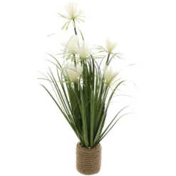 Plante Artificielle Avec Fleurs Blanches Avec Pot En Jute -Pas Cher Douce Verte Magasin 63dd4fb52dcf28.01109935