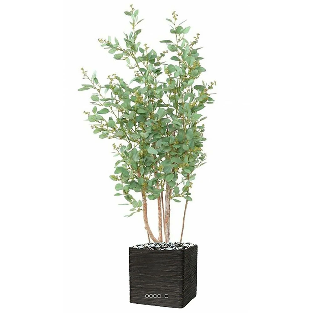 Joli Faux Eucalyptus En Pot H 160 Cm Feuillage Tissu Vert 2 Joli Faux Eucalyptus En Pot H 160 Cm Feuillage Tissu Vert – Image 2
