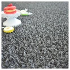 Gazon Synthétique Happy Party - Couleur Gris Foncé - Classé Feu - 20mm - 1m X 10m